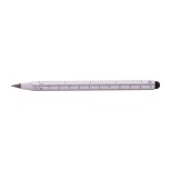 Ruloid pero bez inkoustu s pravítkem - stříbrná