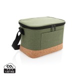 Dvoutónová chladící taška s korkovým detailem - zelená