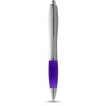 Stříbrné kuličkové pero Nash s barevným úchopem