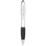 Barevné kuličkové pero a stylus Nash s černým úchopem