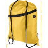 Taška Oriole z materiálu RPET se stahovací šňůrkou a přední kapsou na zip, objem 5 l