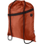 Taška Oriole z materiálu RPET se stahovací šňůrkou a přední kapsou na zip, objem 5 l