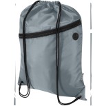 Taška Oriole z materiálu RPET se stahovací šňůrkou a přední kapsou na zip, objem 5 l