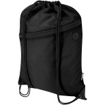Taška Oriole z materiálu RPET se stahovací šňůrkou a přední kapsou na zip, objem 5 l