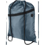 Taška Oriole z materiálu RPET se stahovací šňůrkou a přední kapsou na zip, objem 5 l