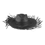 Filagarchado slaměný klobouk - černá
