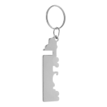 Peterby přívěšek na klíče s otvírákem - stříbrná