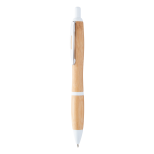 Coldery bambusové kuličkové pero - bílá