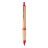 Coldery bambusové kuličkové pero - červená