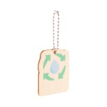 EcoRing přívěšek na klíče, koloběh vody - přírodní