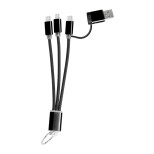 Frecles USB nabíjecí kabel s přívěškem na klíče - černá