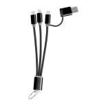 Rashort USB nabíjecí kabel s přívěškem na klíče - černá