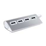 Wudge USB hub - stříbrná