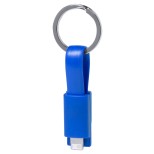 Holnier přívěšek na klíče s USB nabíjecím kabelem - modrá