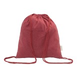 Dropex vak se stahovací šňůrkou z recyklované bavlny - červená