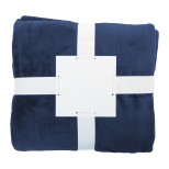 Vantaa RPET flanelová deka - tmavě modrá