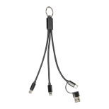 Rafob nabíjecí kabel s přívěškem na klíče - černá