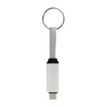 Keycab přívěsek na klíče 60W kabel USB-C - stříbrná