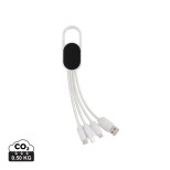 Nabíjecí kabel 4 v 1 s karabinou - bílá