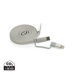 Ultra tenký magnetický nabíjecí kabel 60W 2 v 1 - šedá