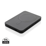 Magnetická powerbanka 5000mAh Magnetix z RCS recykl. plastu - černá
