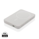 Magnetická powerbanka 5000mAh Magnetix z RCS recykl. plastu - bílá