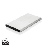 Powerbanka 4.000mAh s USB C z RCS recykl. plastu a hliníku - stříbrná