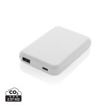 Magnetická powerbanka Stellar 5000mAh 5W z RCS plastu - bílá