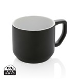 Moderní keramický hrnek 350ml - černá, bílá