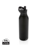 Flip-top lahev na vodu Avira Ara 500ml z RCS recykl. oceli - černá