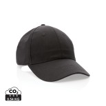 6 dílná kšiltovka Impact ze 190g recyklované bavlny AWARE™ - černá