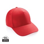 5 dílná kšiltovka Impact z 280g recyklované bavlny AWARE™ - luscious red