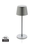 USB dobíjitelná stolní lampa Zenic z RCS recykl. plastu - stříbrná