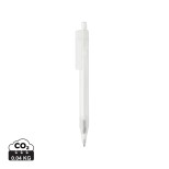 Průhledné pero X8 z GRS RPET - bílá
