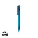 Průhledné pero X8 z GRS RPET - modrá