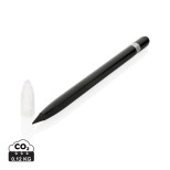 Nekonečná tužka z hliníku s gumou - černá