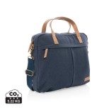 Batoh na notebook Impact z 16 oz. recykl. canvas AWARE™ - modrá