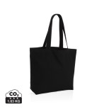 Nebarvená taška s kapsou Impact z 240g recykl. canvas AWARE™ - černá