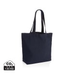 Nebarvená taška s kapsou Impact z 240g recykl. canvas AWARE™ - námořní modř