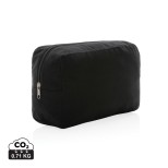 Nebarvená toaletní taška Impact z 285g recykl. canvas AWARE™ - černá