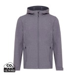 Pánská soft shell bunda IQONIQ Makalu z recykl. polyesteru - vulcano heather grey