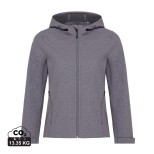 Dámská soft shell bunda IQONIQ Makalu z recykl. polyesteru - vulcano heather grey