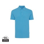 Polo tričko IQONIQ Yosemite z recykl. bavlny - tranquil blue