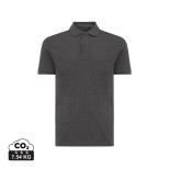Polo tričko IQONIQ Yosemite z recykl. bavlny - heather anthracite