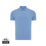 Polo tričko IQONIQ Yosemite z recykl. bavlny - moon blue