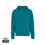 Mikina s kapucí IQONIQ Yoho relaxed fit z recykl. bavlny - verdigris