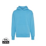 Mikina s kapucí IQONIQ Yoho relaxed fit z recykl. bavlny - tranquil blue