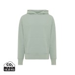 Mikina s kapucí IQONIQ Yoho relaxed fit z recykl. bavlny - iceberg green