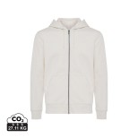 Mikina na zip s kapucí IQONIQ Abisko z recykl. bavlny - natural raw