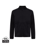 Micro fleece bunda na zip IQONIQ Talung z rec. polyesteru - černá